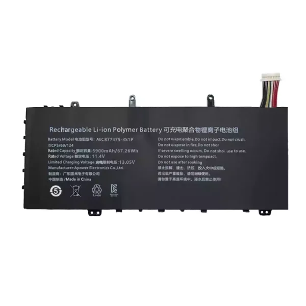 Laptop battery for AEC677475-3S1P