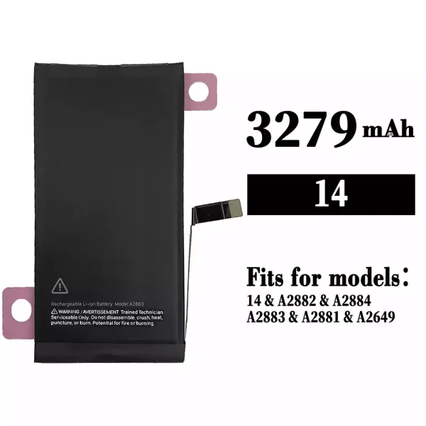 Original new battery A2863 for iPhone 14