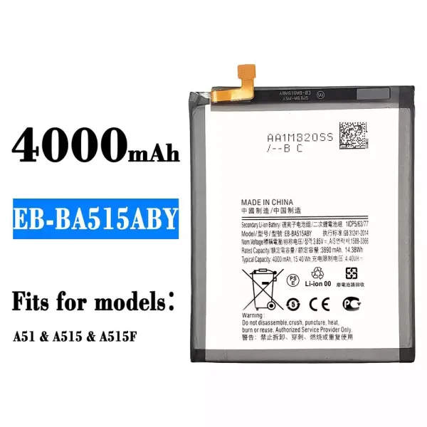 Original new battery EB-BA515ABY for Samsung A51/A515/A515F