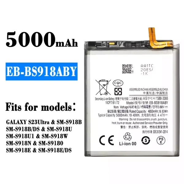 Original new battery EB-BS918ABY for Samsung GALAXY S23 Ultra