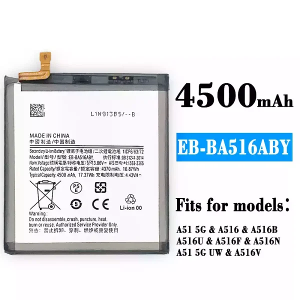 Original new battery EB-BA516ABY for Samsung A51 5G
