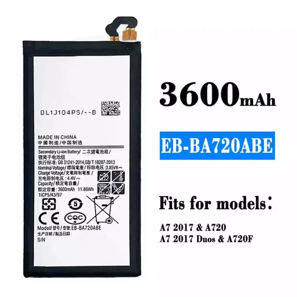 Original new battery EB-BA720ABE for Samsung A7 2017