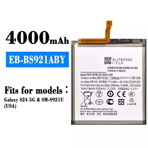 Original new battery EB-BS921ABY for Samsung Galaxy S24 5G