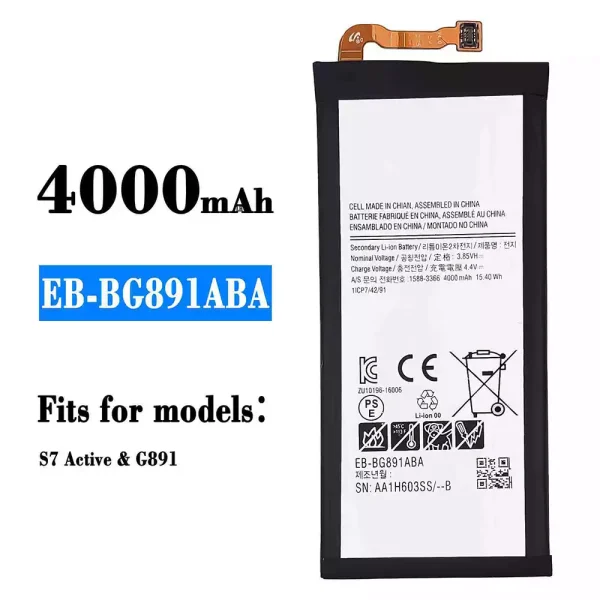 Original new battery EB-BG891ABA for Samsung S7 Active