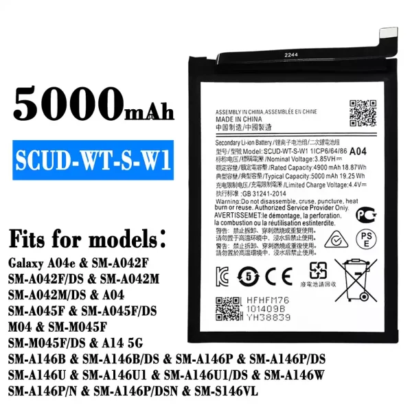 Original new battery SCUD-WT-S-W1 for Samsung Galaxy A04e/A14 5G