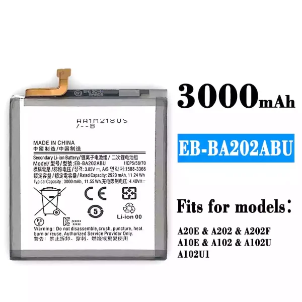 Original new battery EB-BA202ABU for Samsung A20E/A10E