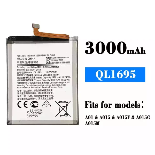 Original new battery QL1695 for Samsung A01
