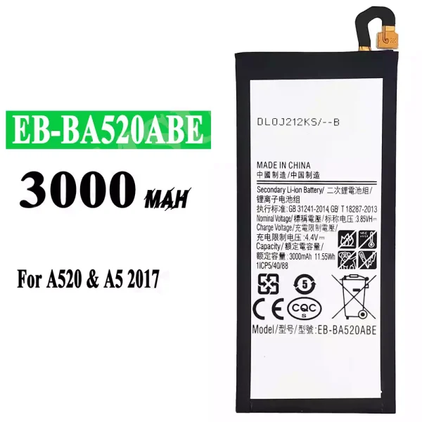 Original new battery EB-BA520ABE for Samsung A5 2017