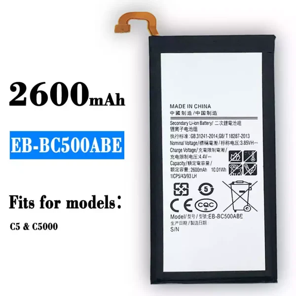 Original new battery EB-BC500ABE for Samsung C5
