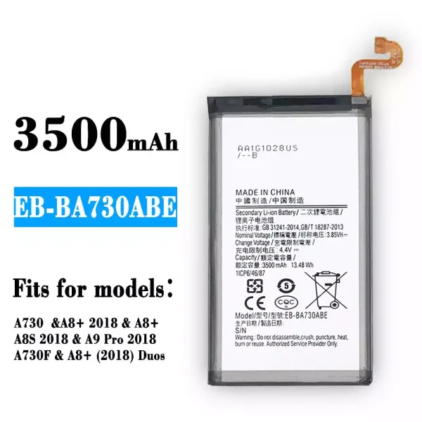 Original new battery EB-BA730ABE for Samsung A8+ 2018/A9 Pro 2018