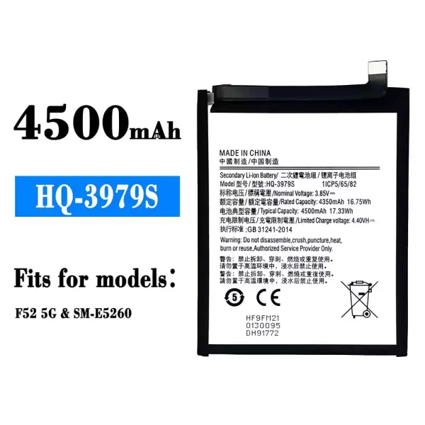 Original new battery HQ-3979S for Samsung F52 5G