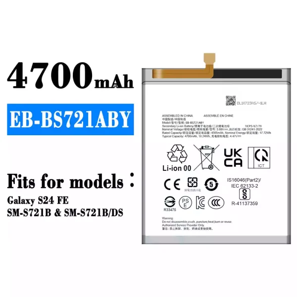 Original new battery EB-BS721ABY for Samsung Galaxy S24 FE