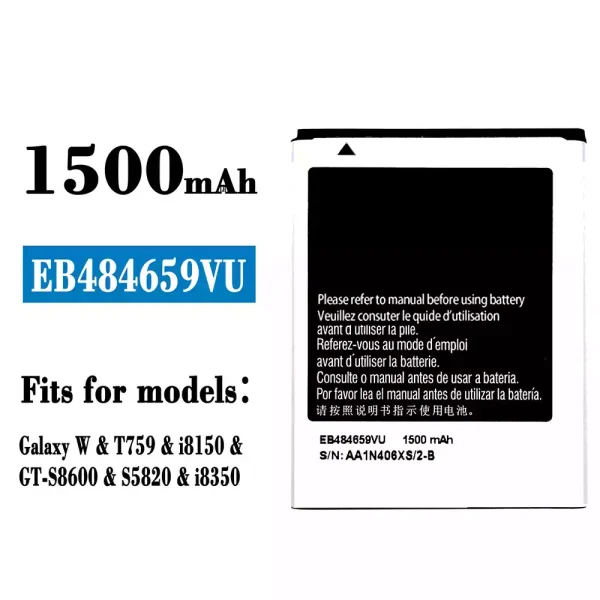 Original new battery EB484659VU for Samsung Galaxy W
