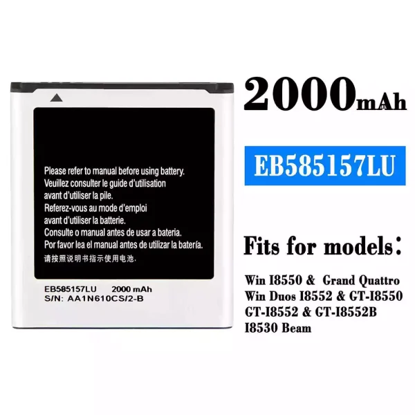 Original new battery EB585157LU for Samsung Win I8550