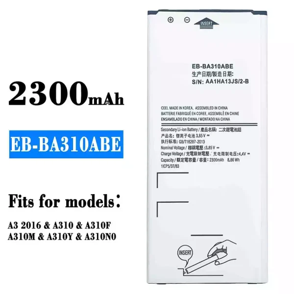 Original new battery EB-BA310ABE for Samsung A3 2016