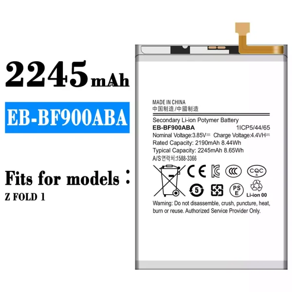 Original new battery EB-BF900ABA for Samsung Z FOLD 1