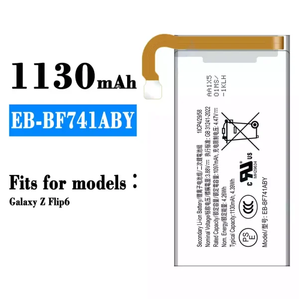 Original new battery EB-BF741ABY for Samsung Galaxy Z Flip 6