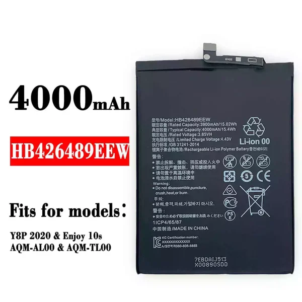 Original new battery HB426489EEW for HUAWEI Y8P 2020 / Enjoy 10s