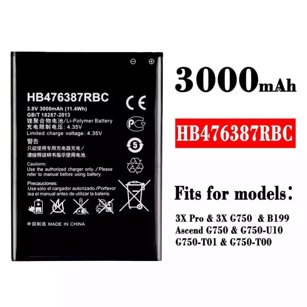 Original new battery HB476387RBC for HUAWEI 3X Pro