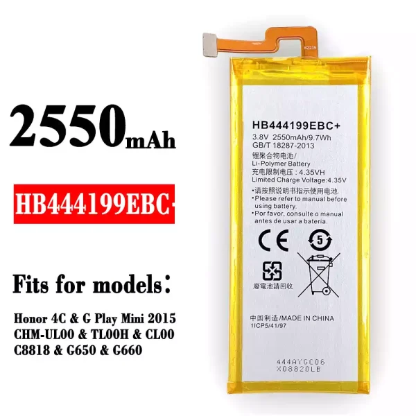 Original new battery HB444199EBC+ for HUAWEI Honor 4C / G Play Mini 2015
