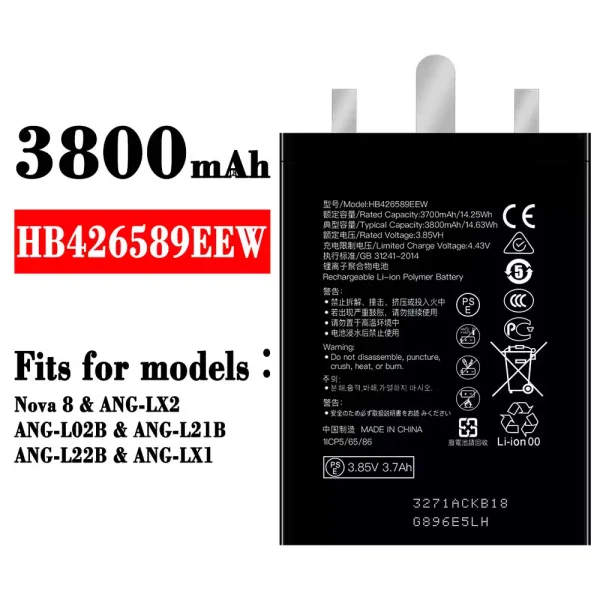 Original new battery HB426589EEW for HUAWEI Nova 8