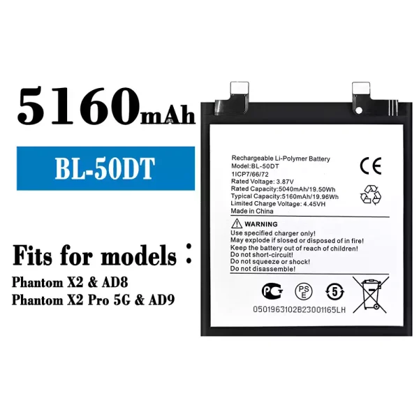 Original new battery BL-50DT for Tecno Phantom X2 / Phantom X2 Pro 5G