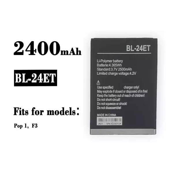 Original new battery BL-24ET for Tecno F3 / POP 1