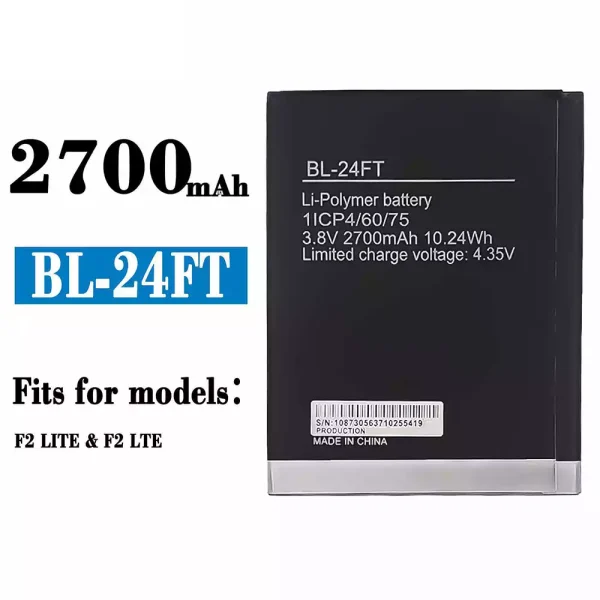 Original new battery BL-24FT for Tecno F2 Lite
