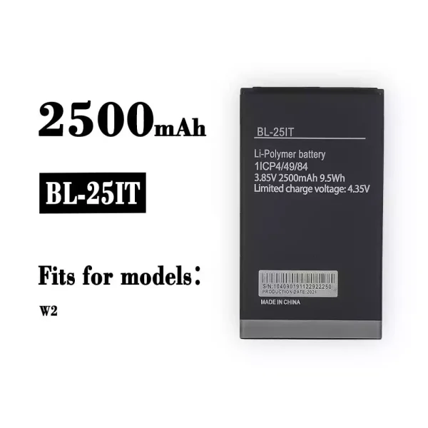 Original new battery BL-25IT  for Tecno W2