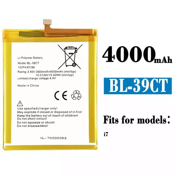 Original new battery BL-39CT for Tecno i7