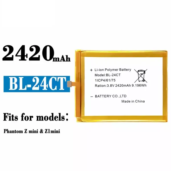 Original new battery BL-24CT for Tecno Phantom Z mini / Z1 mini