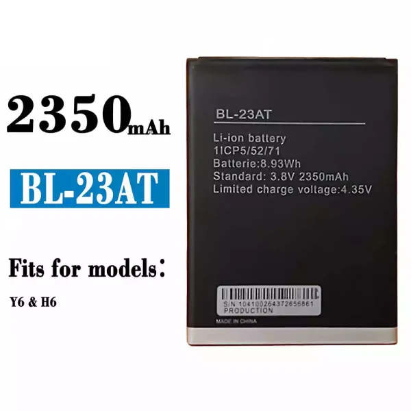 Original new battery BL-23AT for Tecno Y6/H6