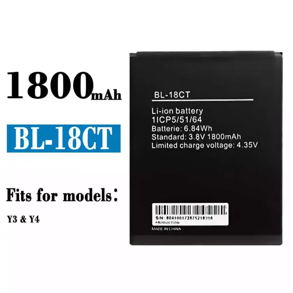 Original new battery BL-18CT for Tecno Y3 / Y4