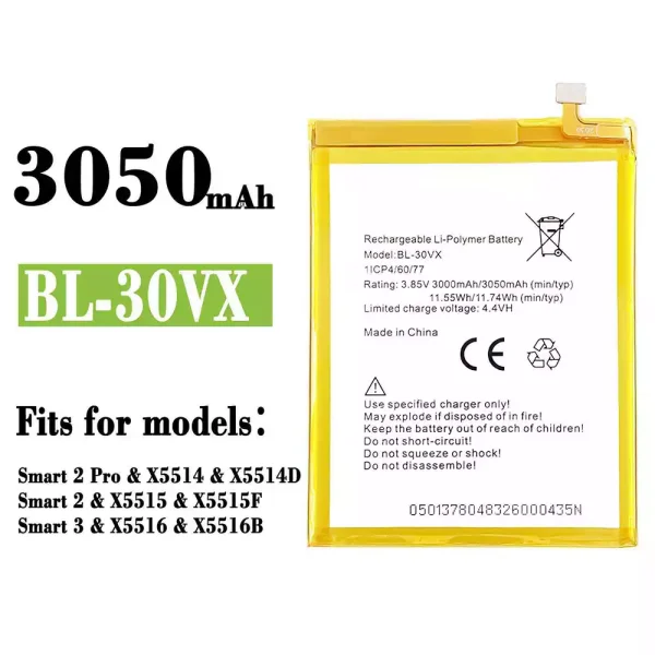 Original new battery BL-30VX for Infinix Smart 2 Pro / Smart 2 / Smart 3
