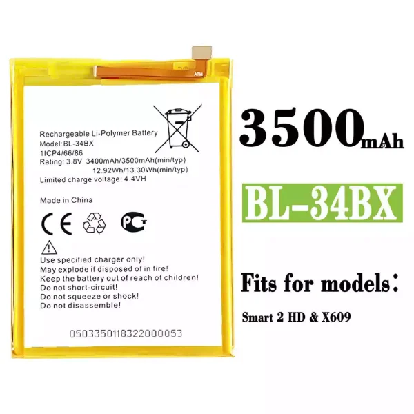 Original new battery BL-34BX for Infinix Smart 2 HD