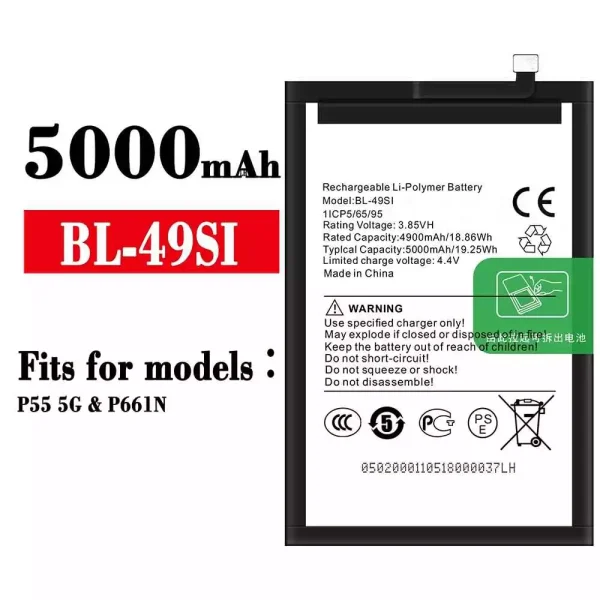 Original new battery BL-49SI for ITEL P55 5G