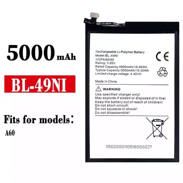 Original new battery BL-49NI for ITEL A60
