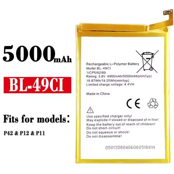 Original new battery BL-49CI for ITEL P42 / P12 / P11