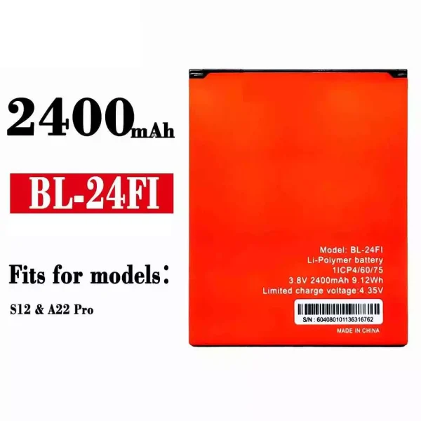 Original new battery BL-24FI for ITEL S12/A22 Pro