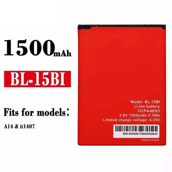 Original new battery BL-15BI for ITEL A14 / it1407