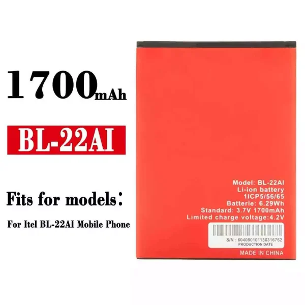 Original new battery BL-22AI for ITEL