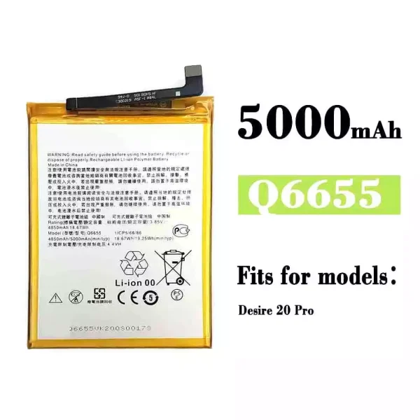 Original new battery Q6655 for HTC Desire 20 Pro