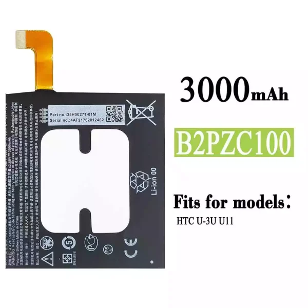Original new battery B2PZC100 for HTC U11/U-3U