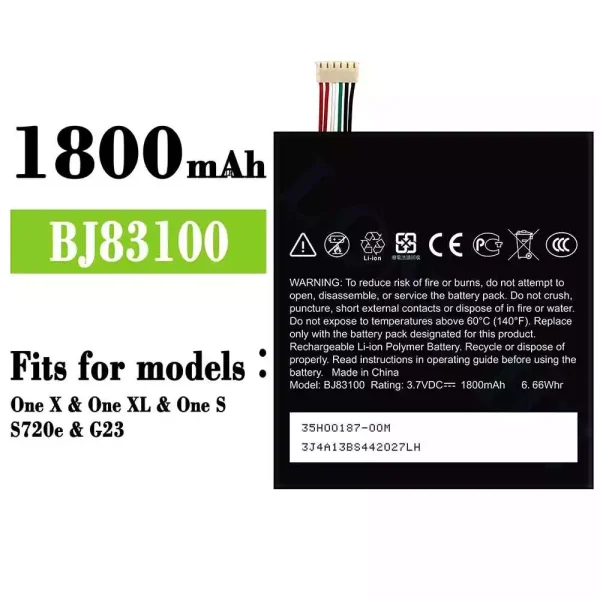 Original new battery BJ83100 for HTC One X