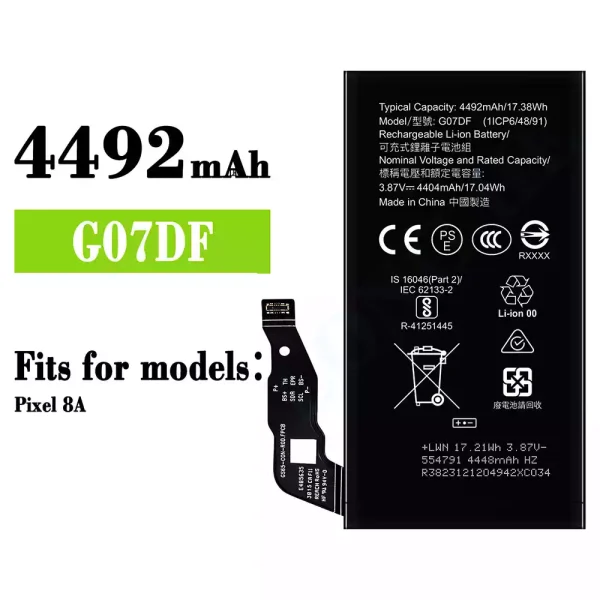 Original new battery G07DF for Google Pixel 8A