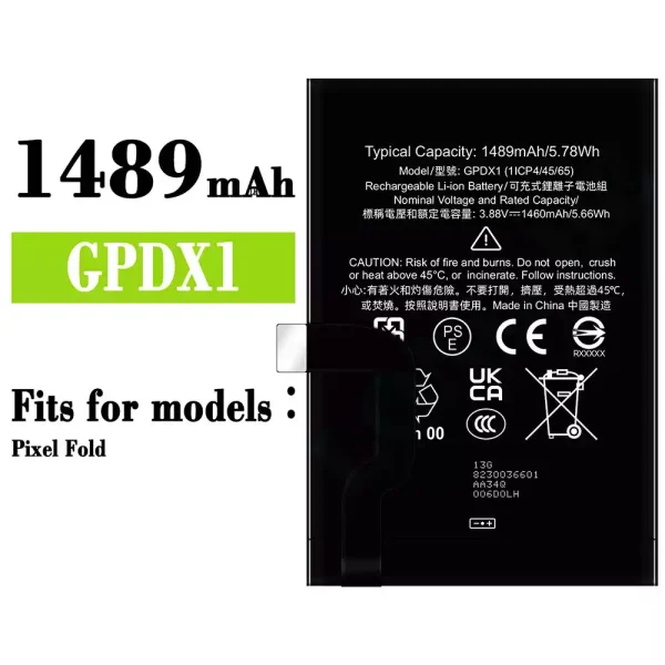 Original new battery GPDX1 for Google Pixel Fold