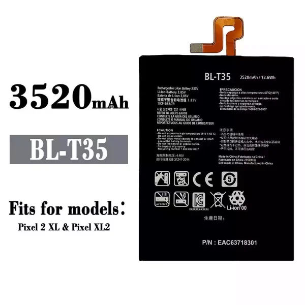Original new battery BL-T35 for Google Pixel 2 XL