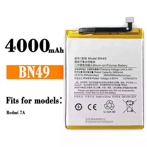 Original new battery BN49 for Xiaomi Redmi 7A