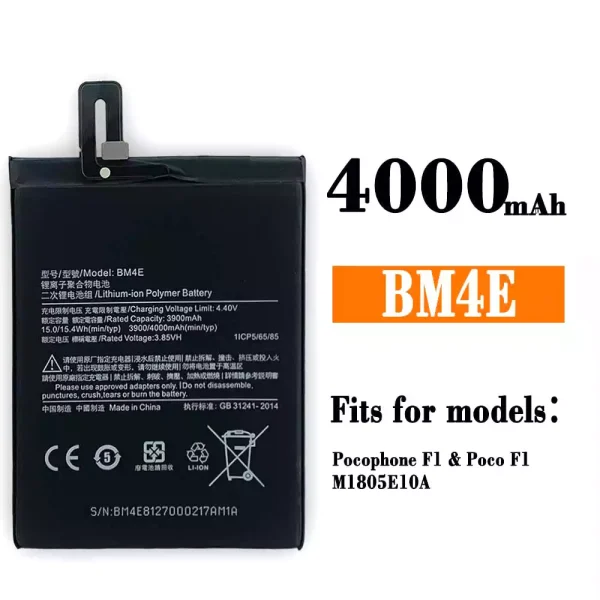 Original new battery BM4E for Xiaomi Poco F1