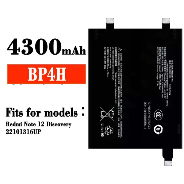 Original new battery BP4H for Xiaomi Redmi Note 12